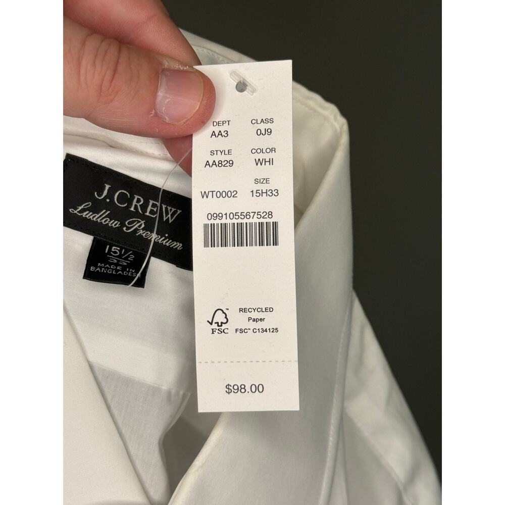 New With Tags Men's J. Crew Ludlow Premium Slim Button Down Shirt 15.5, 33 - Picture 3 of 4